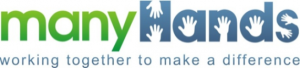 Many Hands logo for the organization that coordinates the Weekend Survival Kits program